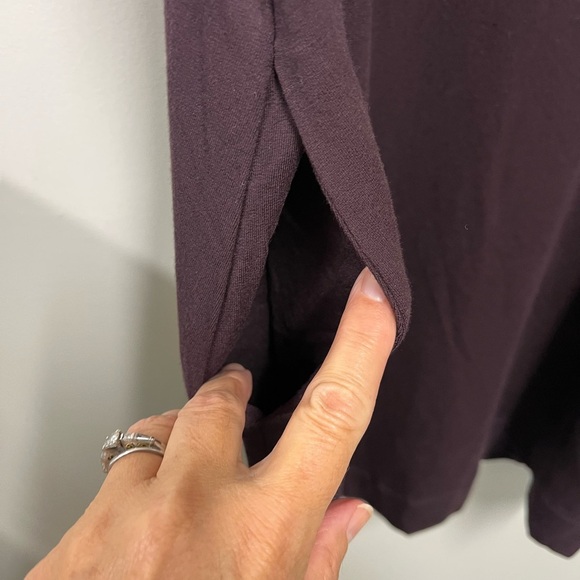 New FLAX IN-MOTION T-Shirt Dress Wine Crew Neck short Sleeve Women’s M 10-14 - Picture 4 of 10